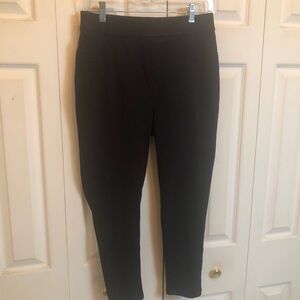 Time and Tru Black Cropped Pull-On Straight-Leg Pants
